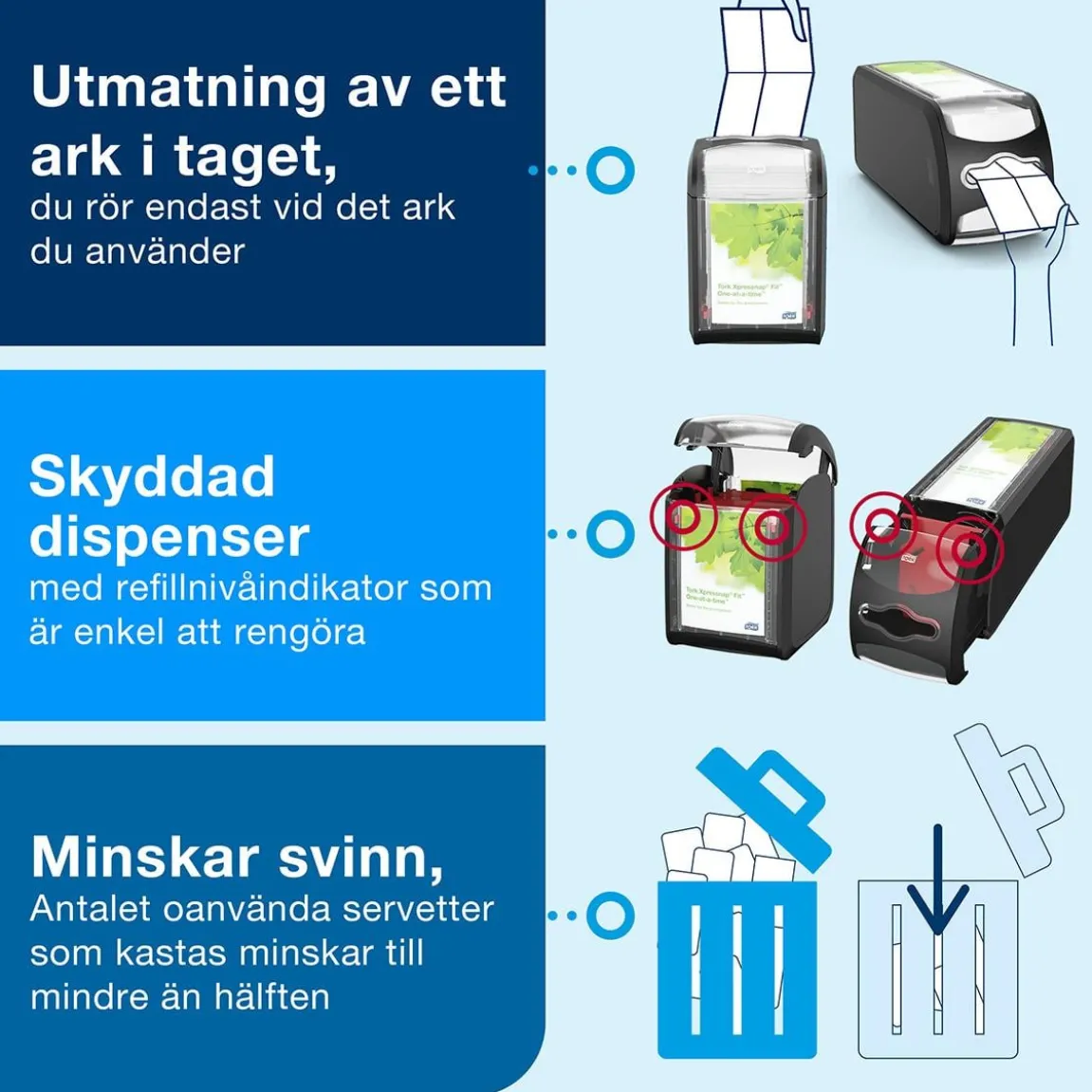 Servettdispenser Tork Xpressnap Fit N14 Liggande Svart