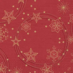 Servett Duni Star Shine 3-lag Röd 40x40cm