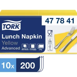 Servett Tork 2-lag Gul 33x33cm