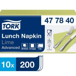 Servett Tork 2-lag Lime 33x33cm