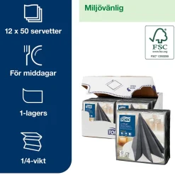 Servett Tork Linstyle Antracit 39x39cm