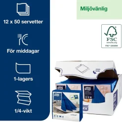 Servett Tork LinStyle Blå 39x39cm