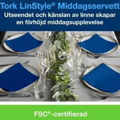 Servett Tork LinStyle Blå 39x39cm