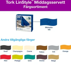 Servett Tork LinStyle Blå 39x39cm