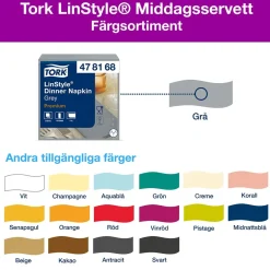 Servett Tork LinStyle 1/8 Vikt Grå 39x39cm