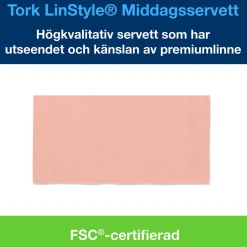 Servett Tork LinStyle 1/8 Vikt Korall 39x39cm