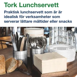 Servett Tork 100% Recycl 2-lag 1/4 vikt Natur 33x33cm