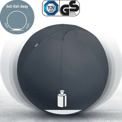 Sittboll Leitz Ergo Ant-Roll-Away Mörkgrå
