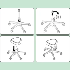 Sittpall Leitz Ergo Med Hjul Svart