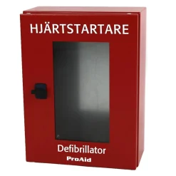 Skåp ProAid Till Hjärtstartare Med Glasruta Röd