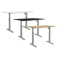 Skrivbord Höj-& Sänkbart Sun-Flex Silver/Vit 1400x800 mm