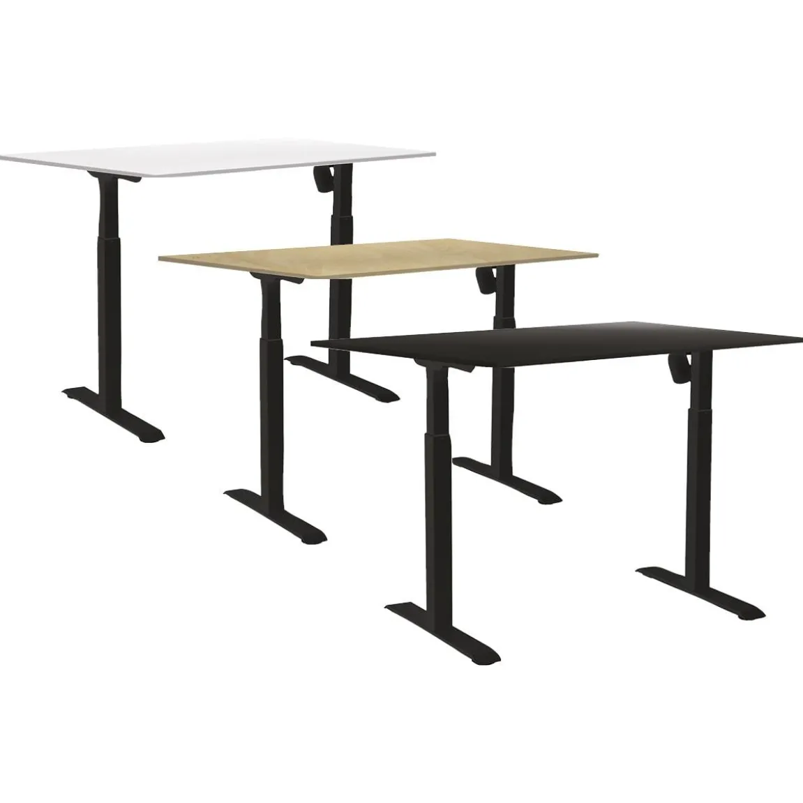 Skrivbord Höj-& Sänkbart Sun-Flex Svart/Svart 1200x800 mm