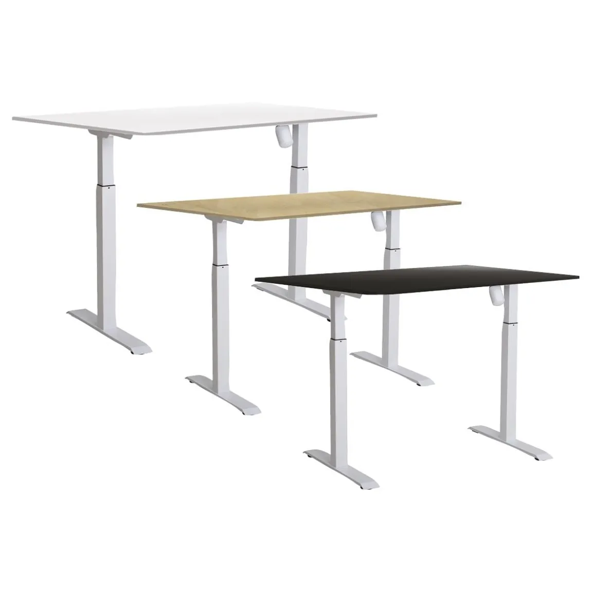 Skrivbord Höj-& Sänkbart Sun-Flex Vit/Vit 1400x800 mm