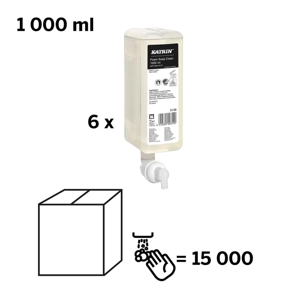 Skumtvål Katrin Foam Pure Neutral 1L