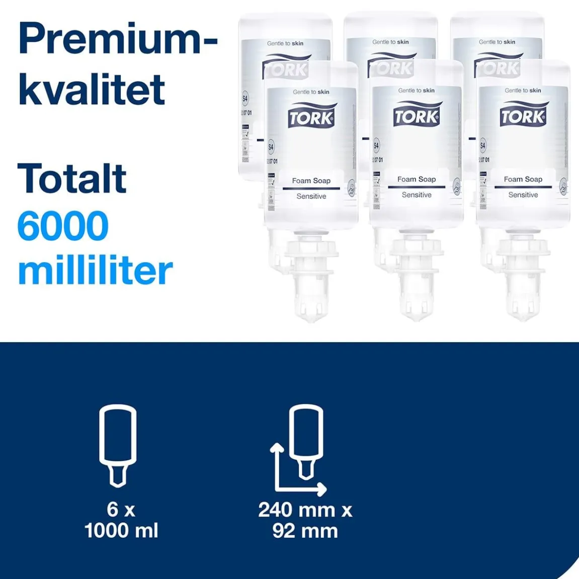 Skumtvål Tork S4 Sensitive Oparfymerad 1L