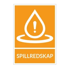 Skylt A4 Komposit Spillredskap 210x297mm 8g