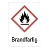 Skylt Brandfarligt Plast A5