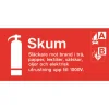 Skylt Brandsläckare skum 200x100mm