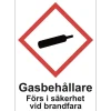 Skylt Gasbehållare A4