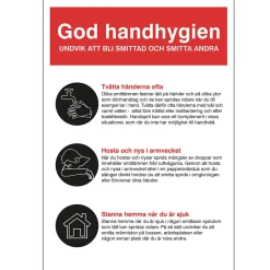 Skylt "God Handhygien" Plast A5