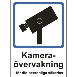 Skylt Kameraövervakning A4