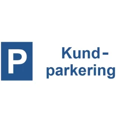 Skylt P Kundparkering 297x105mm
