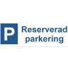Skylt P Reserverad parkering 297x105mm