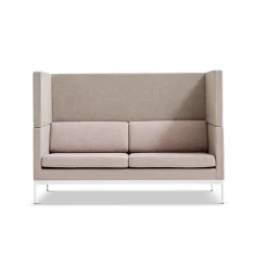 Soffa Lotus Bergamo 3-sits hög rygg Grå