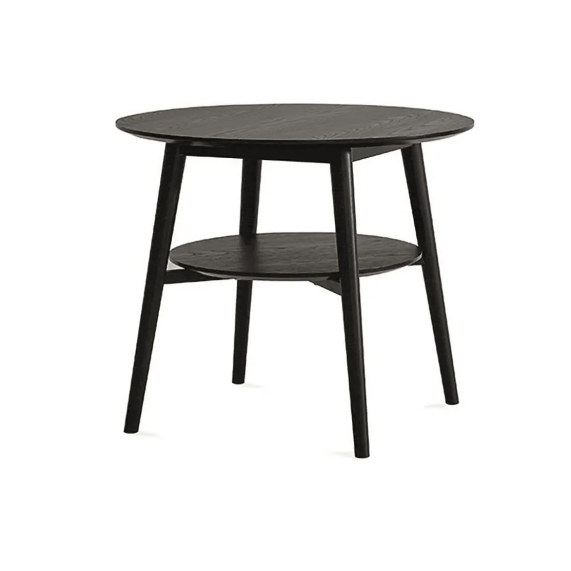 Soffbord inoff Gear Med Underhylla Svart/Svart Ø70, H52