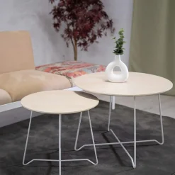 Soffbord inoff Nina Vit/Vit Ø50, H46