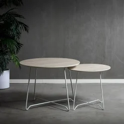 Soffbord inoff Nina Vit/Vit Ø50, H46