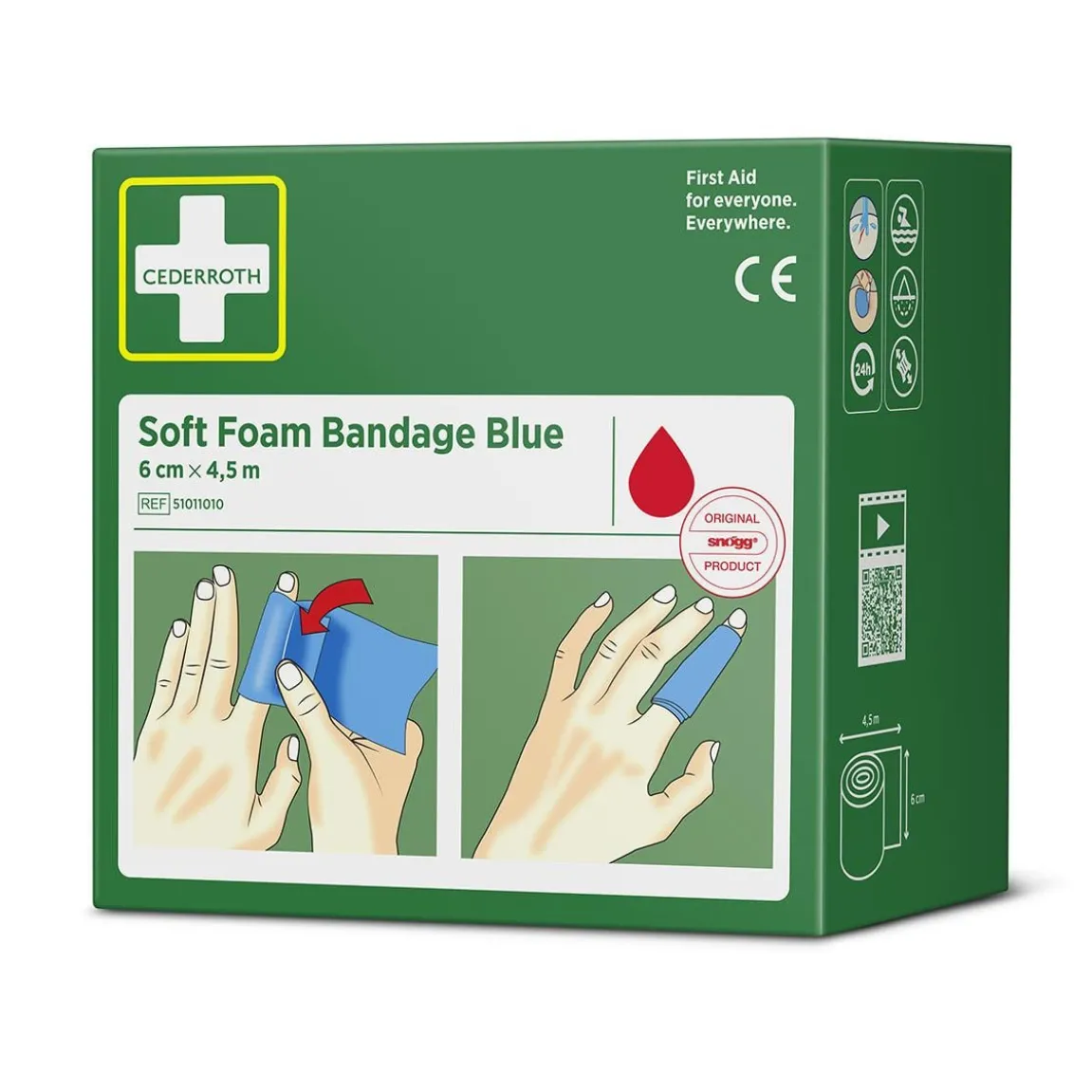 Soft Foam Bandage Cederroth Blå 6cm x 4,5m