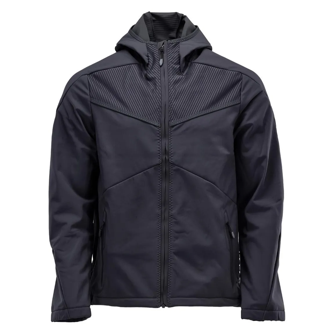 Softshelljacka 22102-649 huva mörk marin stl 2XL
