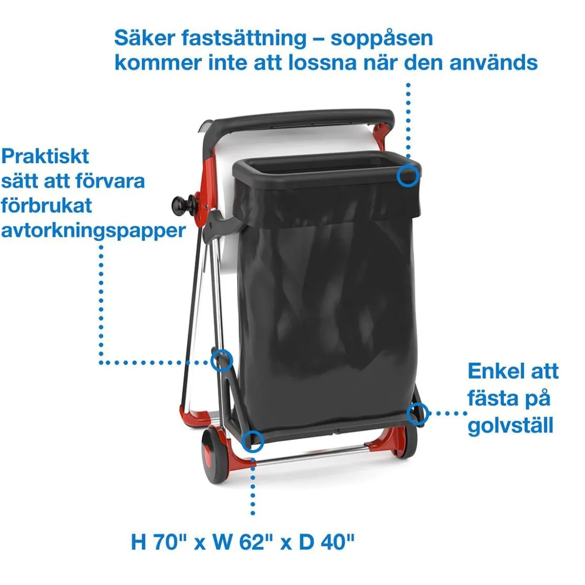 Sopsäckhållare Tork W1 Till Golvställ Svart