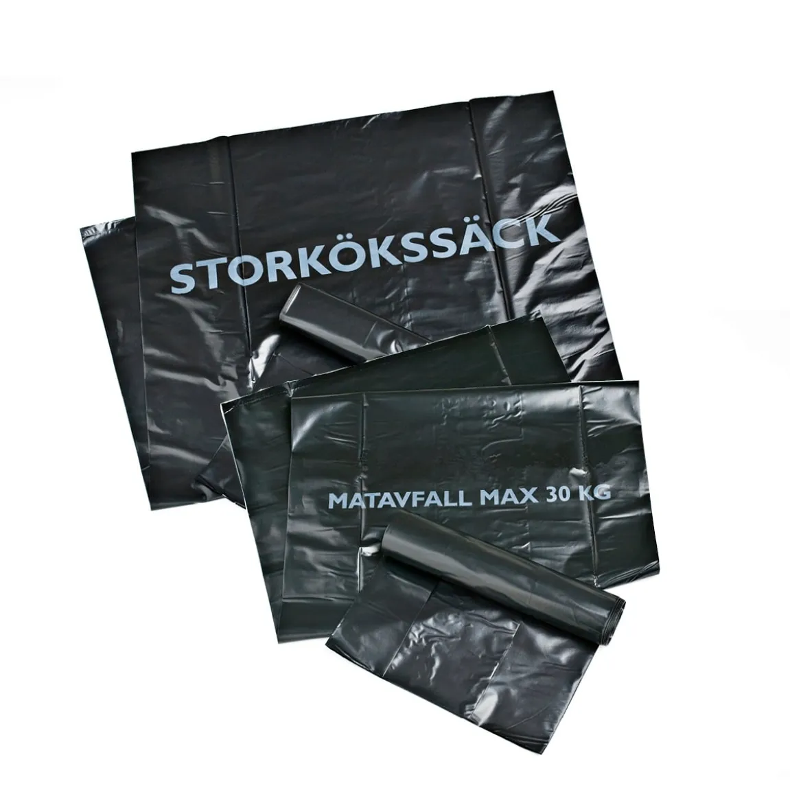 Sopsäck PolyREG LD Matavfall 60L 80my Sv 550x1000mm