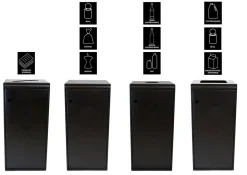 Sorteringskärl Lock Med Rektangulärt Hål 125L