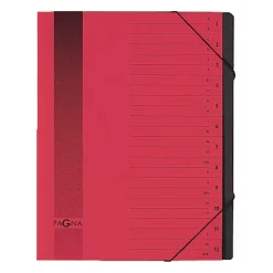Sorteringsmapp Pagna 12-Flik 1-12/A-Z Röd A4
