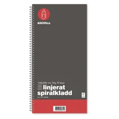 Spiralkladd AllOffice Linjerat 70 Blad 148x295mm 70g
