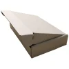 Stansad låda låsbart lock 0427 E Vit/brun 200x125x27mm