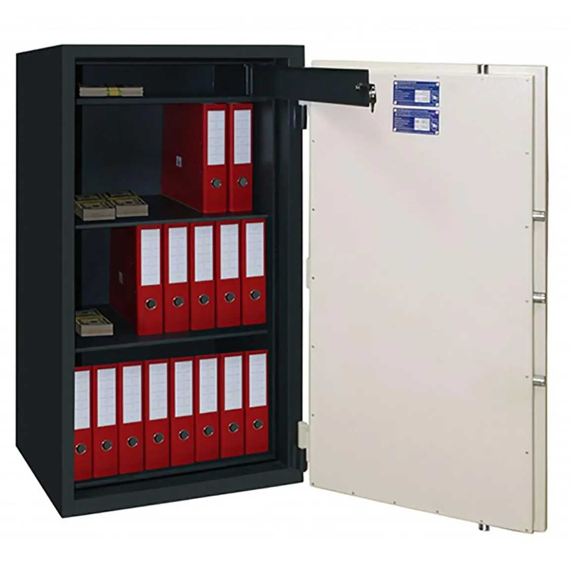 Stöld & brandskyddsskåp Altikon FS123K. S2, 30P Nyckellås mörkgrå 1230x640x500 mm 190 kg