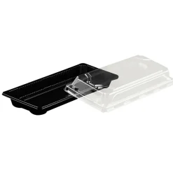 Sushiform m lock PS svart/klar 220x90x40mm 330ml