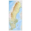 Sverigekarta Kartförlaget Väggkarta Skala 1:900 000 79x176cm