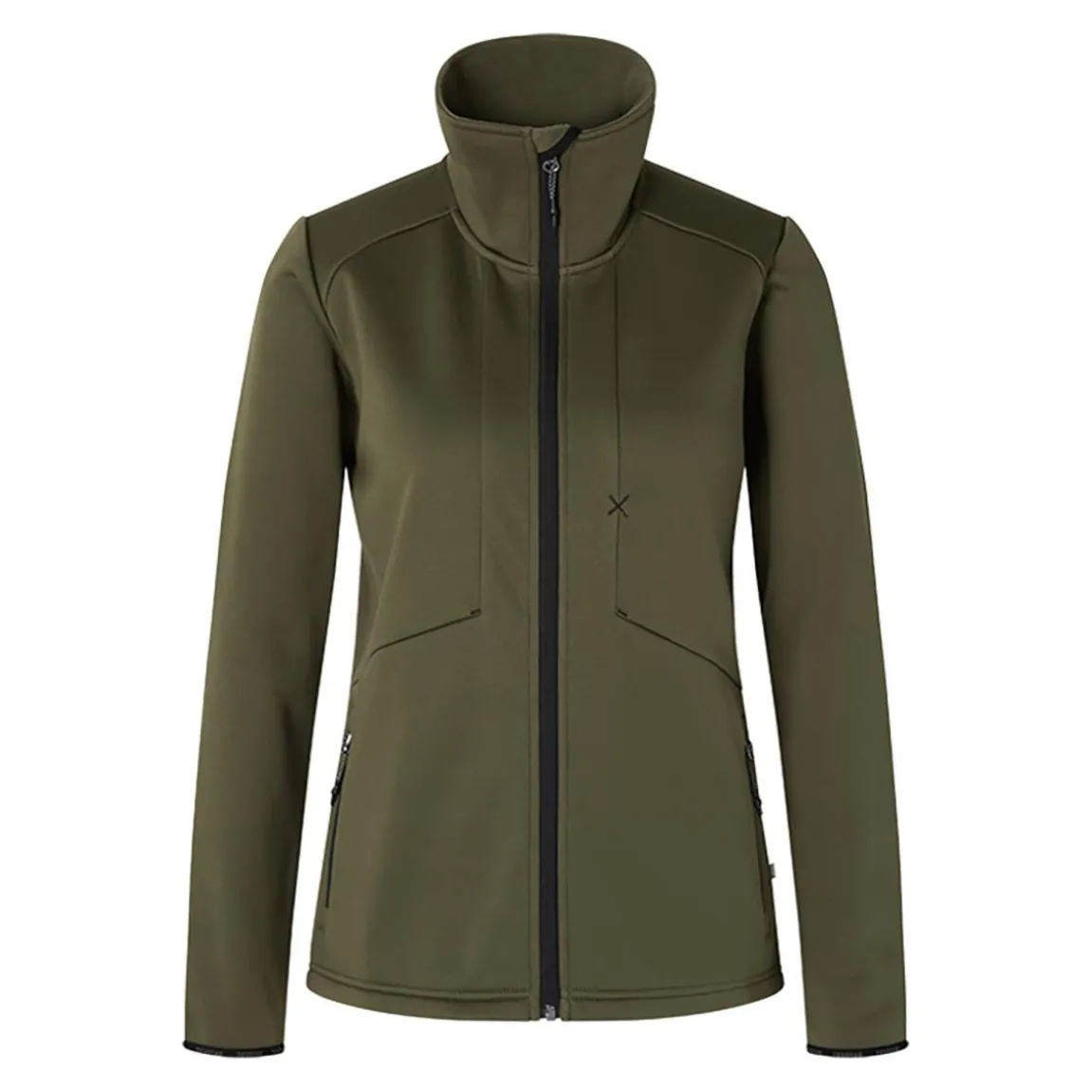 Sweatshirt Texstar WJ57 Dam Grit Zip Grön XS