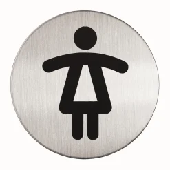 Symbolskylt Durable Picto WC dam rund