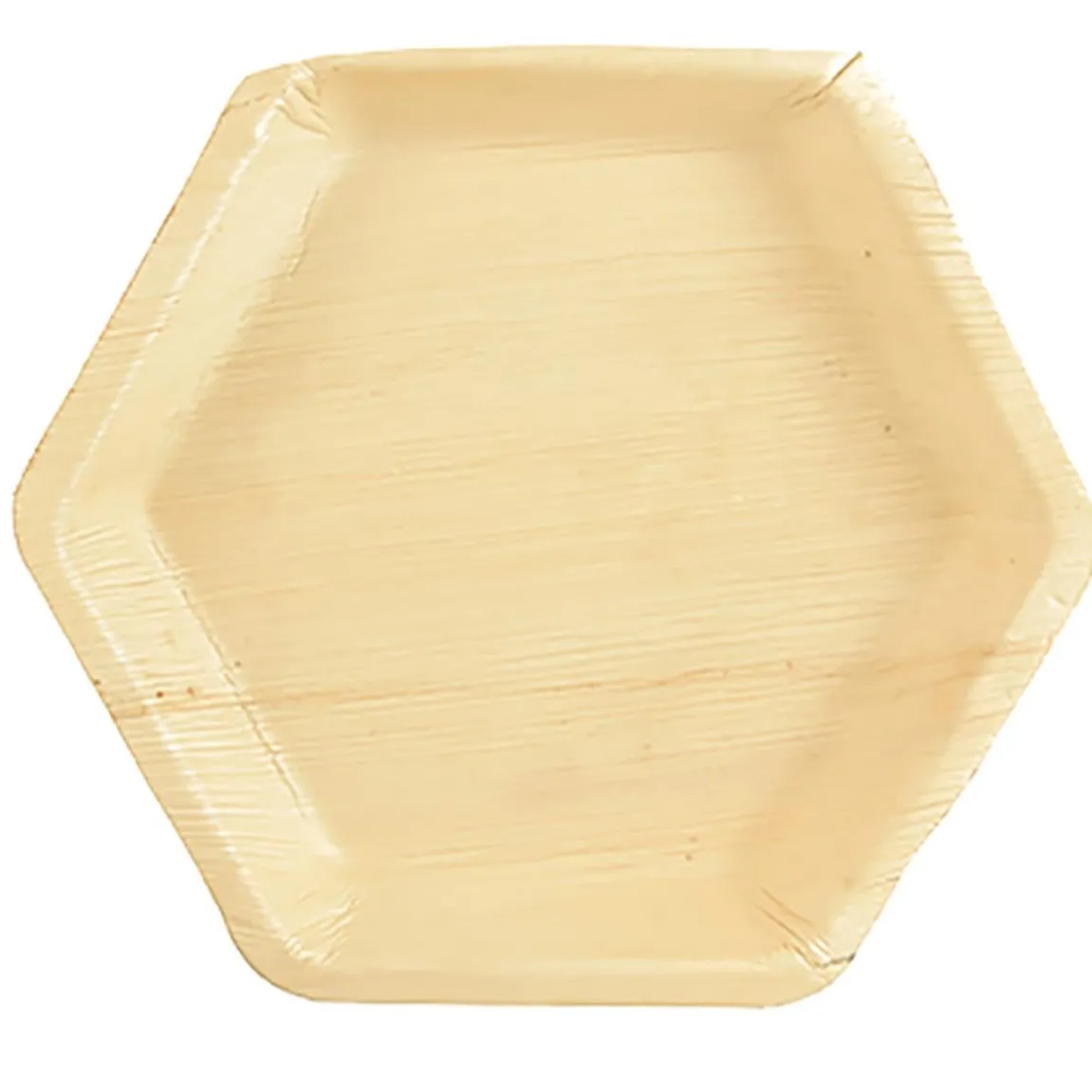 Tallrik Palmblad Eco sexkant 23,5x23,5x3cm
