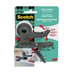 Tejphållare Scotch C19 Clip & Twist Grå 33m