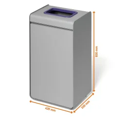 Återvinningskärl Durable Durasort Plastförpackningar Grå/Lila 55L