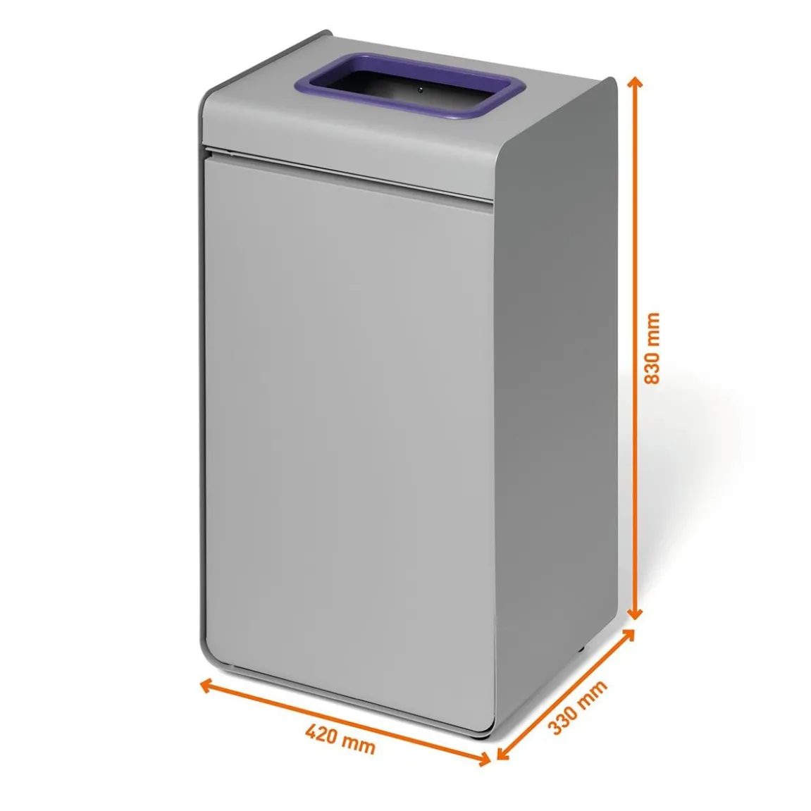 Återvinningskärl Durable Durasort Plastförpackningar Grå/Lila 55L