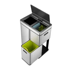 Återvinningskärl EKO Recycle Mirage Plus Sensor Rostfritt 30+15+15L