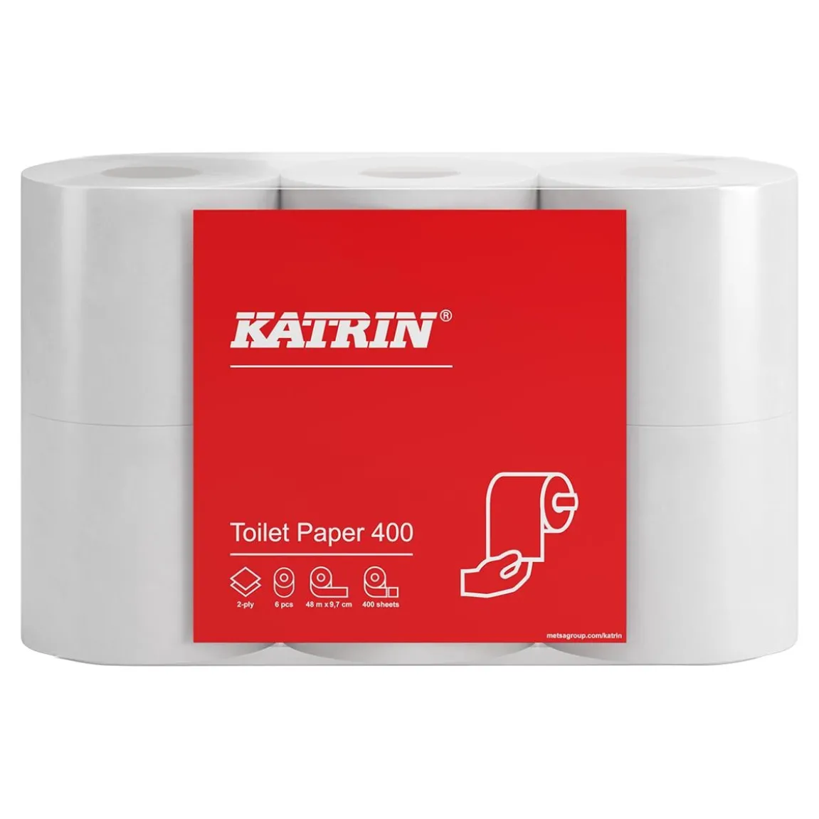 Toalettpapper Katrin Toalett 400 Classic 2-lg Vit 48m